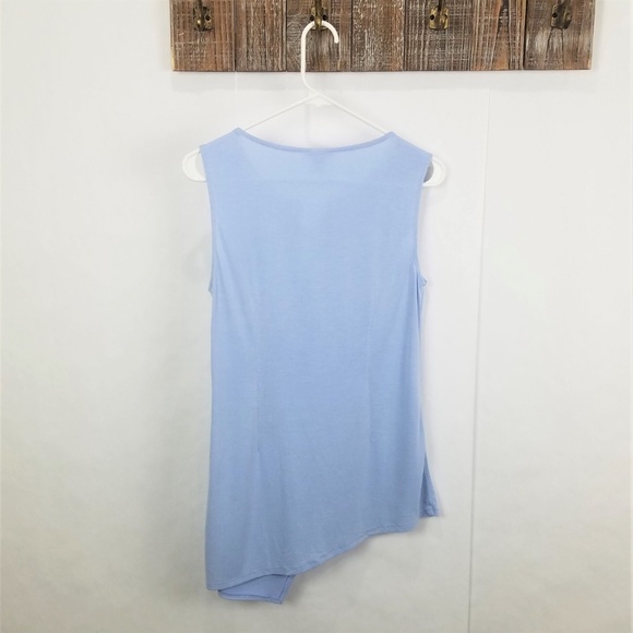 Bar III Blue Ruched Envelope Top - NWT, Size Medium - Picture 3 of 5